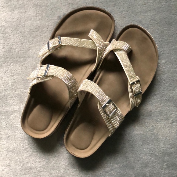 Madden Girl Shoes Madden Girl Rhinestone Slip On Birkenstock Style Sandals Brycee Sz7 Poshmark